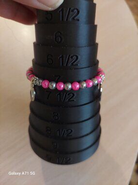 Handmade Heart Charm Beaded Bracelet